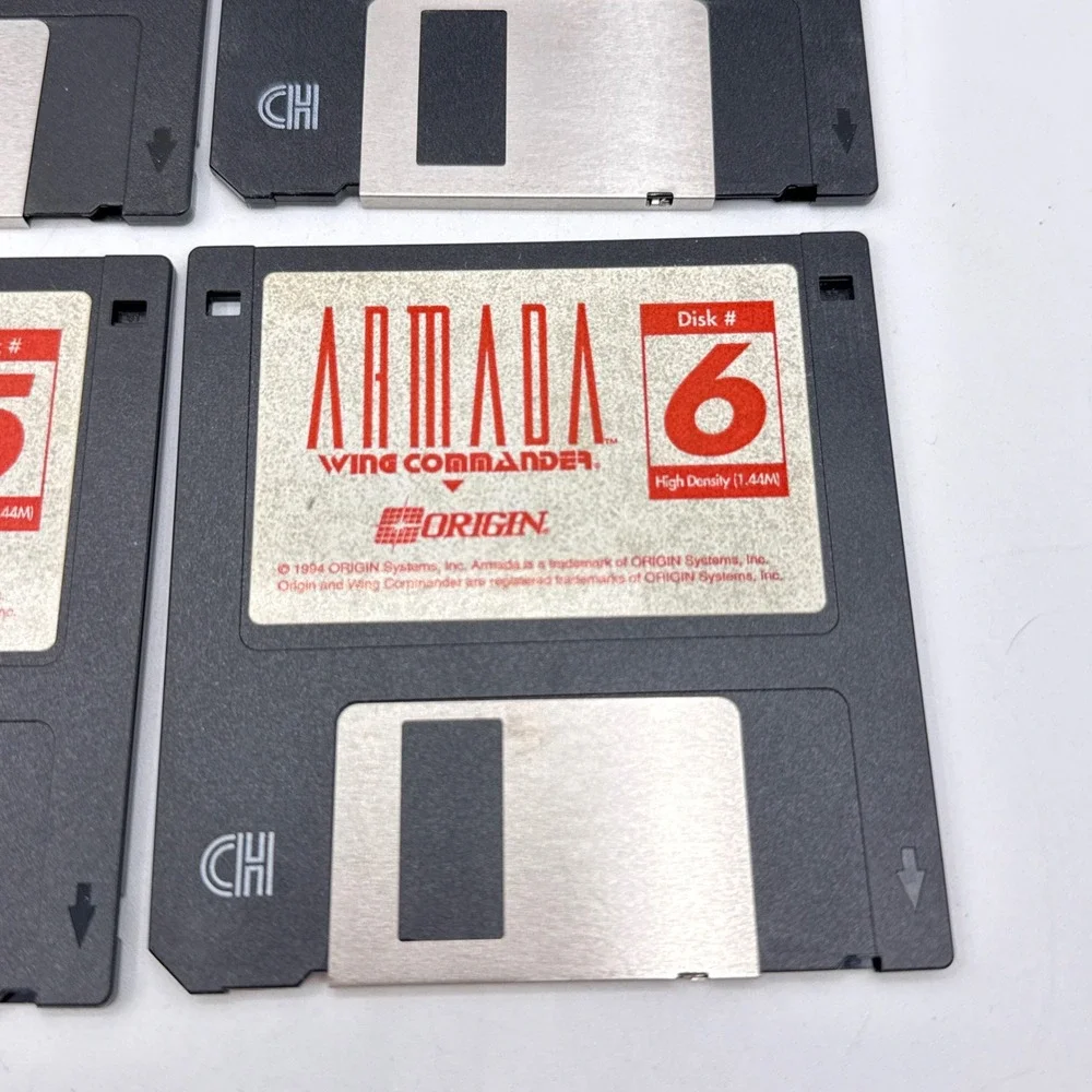 Origin Wing Commander Armada PC Big Box 1994 3.5 Floppy Disk Complete Space Sim